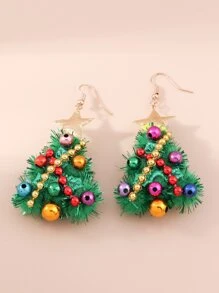 Bông tai lủng lẳng - màu xanh lá - Xem 3