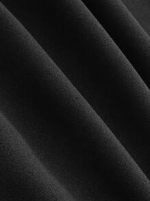 SHEIN MOD Solid Wrap Front Cami Jumpsuit - Black - View 5