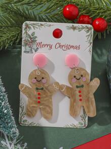 Bông tai thả bánh gừng giáng sinh - Nhiều màu - Xem 1