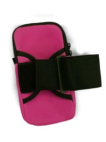 1 pieza Bolso de brazo de celular impermeable - Rosa Fucsia - Ver 2