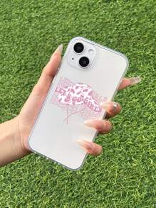 Letter Graphic Clear Phone Case - Multicolor - View 1