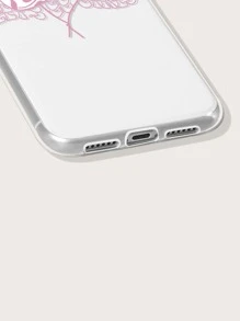 Letter Graphic Clear Phone Case - Multicolor - View 3