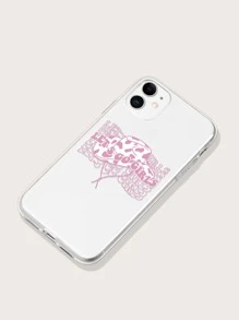 Letter Graphic Clear Phone Case - Multicolor - View 4