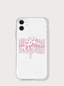 Letter Graphic Clear Phone Case - Multicolor - View 6