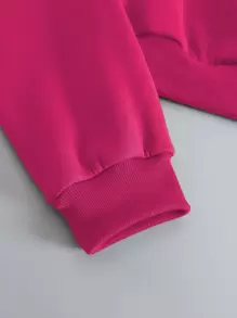Suéter de cuello redondo de dos tonos con hombros caídos, blusas de manga larga para graduación, maestros, regreso a la escuela en otoño - Multicolor - Ver 3