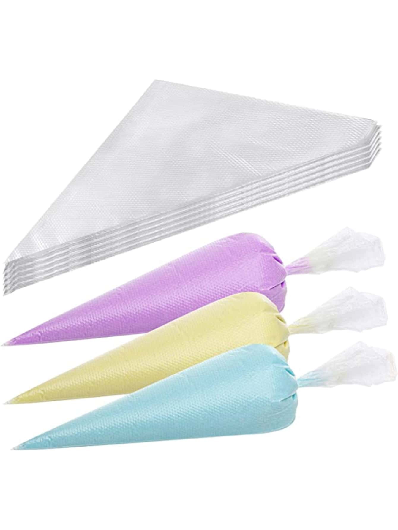 100 Piezas/pack Bolsa De Pastelería Desechable Para Decoración De Pasteles/horneado(12inch/14inch/16inch) - transparente - Ver 1