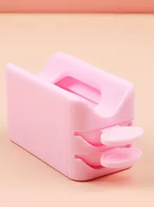 FULL BEAUTY 1 hộp đựng bột nhũ móng tay, đồ dùng làm móng, dụng cụ làm móng, dụng cụ làm móng, trở lại trường, móng tay, dụng cụ làm móng để dán móng tay - Hồng - Xem 5