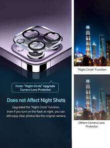 相机镜头保护膜 适用于 15/15Pro/15Plus/15Promax 防水防震防摔防刮防指纹全覆盖 - 無色 - 查看 3