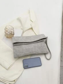 純色極簡風格方形包,適合商務/上下班/工作/辦公室使用 - 灰色 - 查看 4