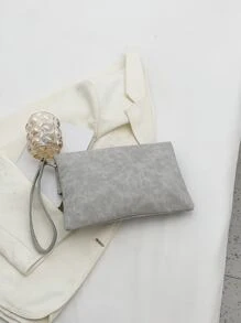 純色極簡風格方形包,適合商務/上下班/工作/辦公室使用 - 灰色 - 查看 8