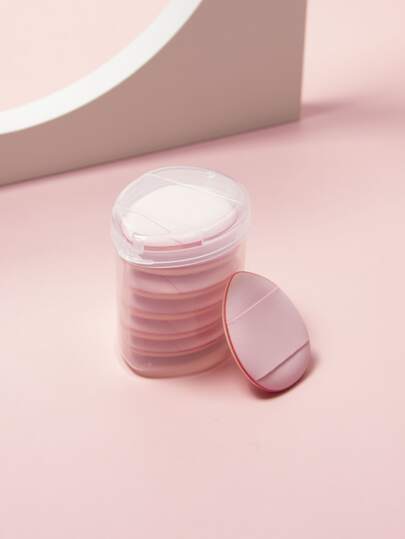 7个/盒粉色指套化妆海绵，简约实用多功能，化妆，价格实惠，可用于房间装饰、梳妆台、旅行、卧室、化妆配件、粉扑、美妆蛋、散粉扑、化妆海绵，价格实惠，适合作为圣诞礼物、化妆工具、平价好物、礼品、女士礼品、圣诞礼物、赠品、旅行必备。