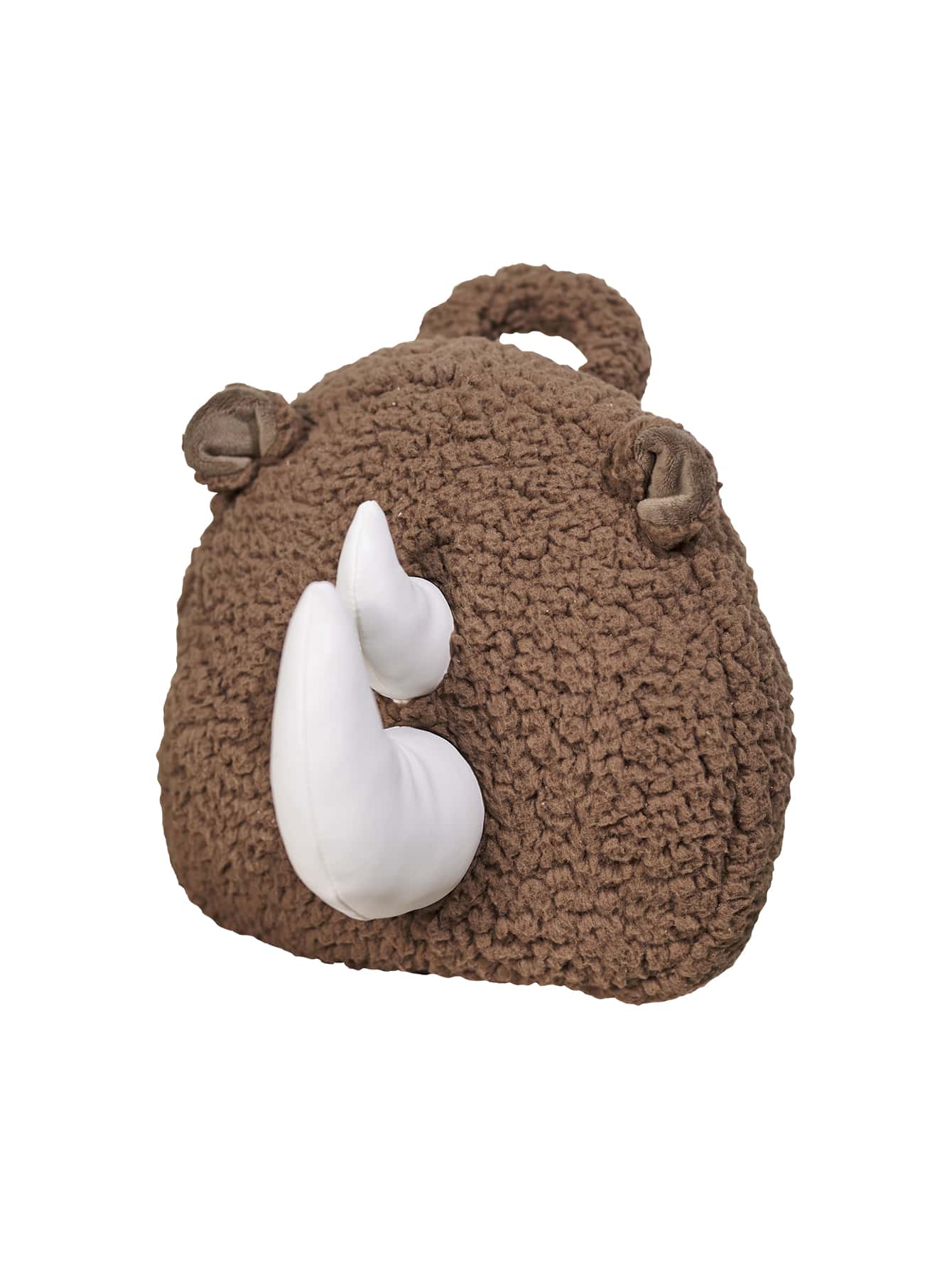 Metoo/Tiramitu Niños Mochila con dibujos animados rinoceronte de peluche novedad - Marrón Chocolate - Ver 1