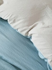 Plain Duvet Cover Set Without Filler - Blue - View 2