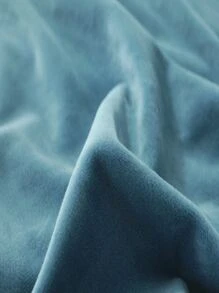 1pc Velvet Dining Room Chair Cover, Stretch Elastic Dining Chair Slipcover - Baby Blue - View 4