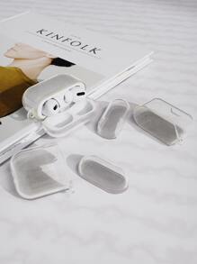 Compatible With Airpods Glitter Transparent Earphone Case - Clear - View 3