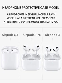 Compatible With Airpods Glitter Transparent Earphone Case - Clear - View 8