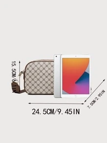 Bolsa cuadrada con estampado geométrico con monedero - Multicolor - Ver 7