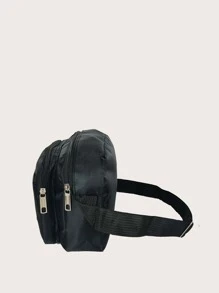 Học sinh trung học Đại học Sinh viên năm nhất túi đeo chéo đa chức năng túi đeo vai túi thông thường Túi đeo chéo nam tối giản, Túi xách Túi đi học Du lịch, Cao đẳng, Ngoài trời, Thể thao, Đi lại - màu đen - Xem 4