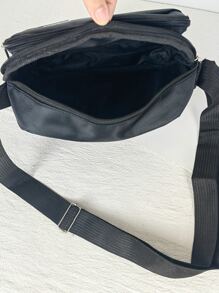 Học sinh trung học Đại học Sinh viên năm nhất túi đeo chéo đa chức năng túi đeo vai túi thông thường Túi đeo chéo nam tối giản, Túi xách Túi đi học Du lịch, Cao đẳng, Ngoài trời, Thể thao, Đi lại - màu đen - Xem 6