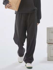 DAZY 腰部抽繩斜口袋長褲