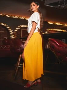 Colombian Women 人像圖案落肩T恤 - 白色 - 查看 4