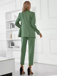 Chiquease Pantalones con blazer con botón