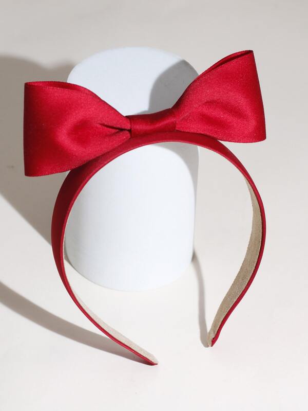 1 pieza Diadema roja con lazo 3D, adecuada para uso diario, maquillaje, fiestas, diadema, aro para el cabello
