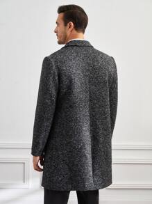 Manfinity NiteLyfe 男士西裝領單排釦外套 - 深灰色 - 查看 2