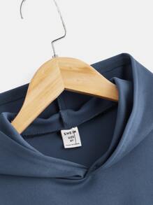 SHEIN Tween男孩遊戲手柄印刷連帽運動休閒衛衣,適合春秋日常穿著