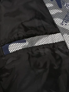 Manfinity Men Camo Print Bomber Jacket Without Hoodie - Multicolor - View 3