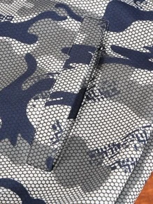 Manfinity Men Camo Print Bomber Jacket Without Hoodie - Multicolor - View 7