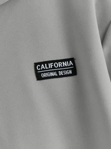 SHEIN Tween Boy修補細節連帽衫和運動褲 - 淺灰色 - 查看 3