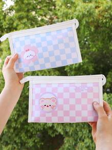 1入組卡通圖案隨機筆袋 - 彩色 - 查看 2