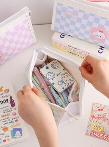 1入組卡通圖案隨機筆袋 - 彩色 - 查看 6