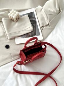 Fashion Simple Casual Campus Style Elegant Lady Handbag Shoulder Bag - Red - View 4