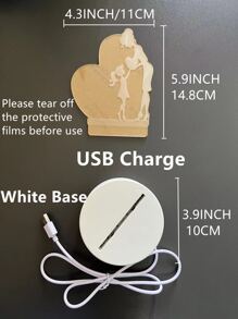 Luz decorativa con diseño de 3d figura - Amarillo - Ver 3