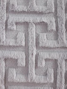 1pc Geometric Tufted Cushion Cover Without Filler - Grey - View 5