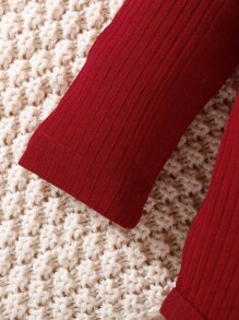 Baby Leopard Print Ruffle Trim Bodysuit & Joggers & Headband - Multicolor - View 6