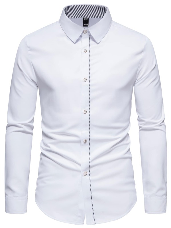 Manfinity Mode Men Solid Button Up Shirt | SHEIN USA
