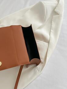 Túi Crossbody Nữ Chuỗi Kẻ sọc Có thể điều chỉnh được Thanh lịch - màu nâu - Xem 4