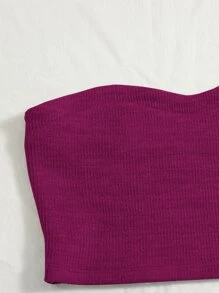 Soleia 條紋針織抹胸上衣和騎行褲