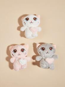 1pc Random Color Cat Lover And Cat Mom Love Shaped Cat/Dog Lover Gift And Dog/Cat Mom Love Pet Plush Doll - Multicolor - View 2