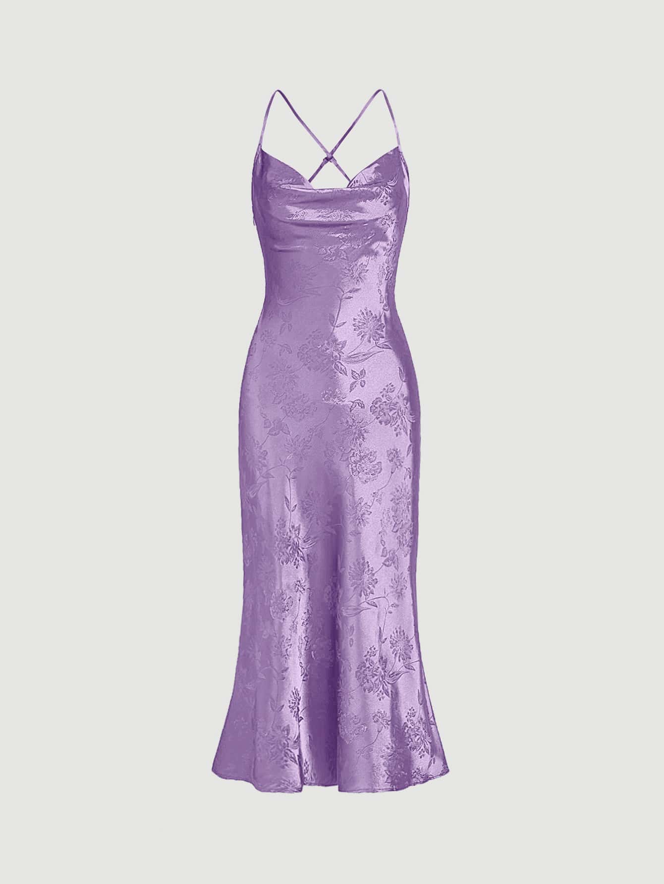 purple satin cami dress womens elegant solid satin cami dress back tie side