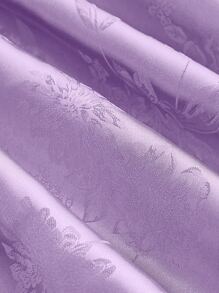 SHEIN Belle Đầm Lộ Lưng Hội Chữ thập Hoa Thanh lịch - Màu Lilac Tím - Xem 3