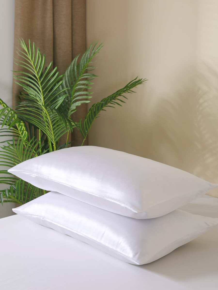 1對素色枕套不附帶枕芯 - 白色 - 查看 1