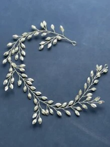 1入組女式水鑽裝飾迷人新娘髮帶適用於婚禮 - 銀色 - 查看 3