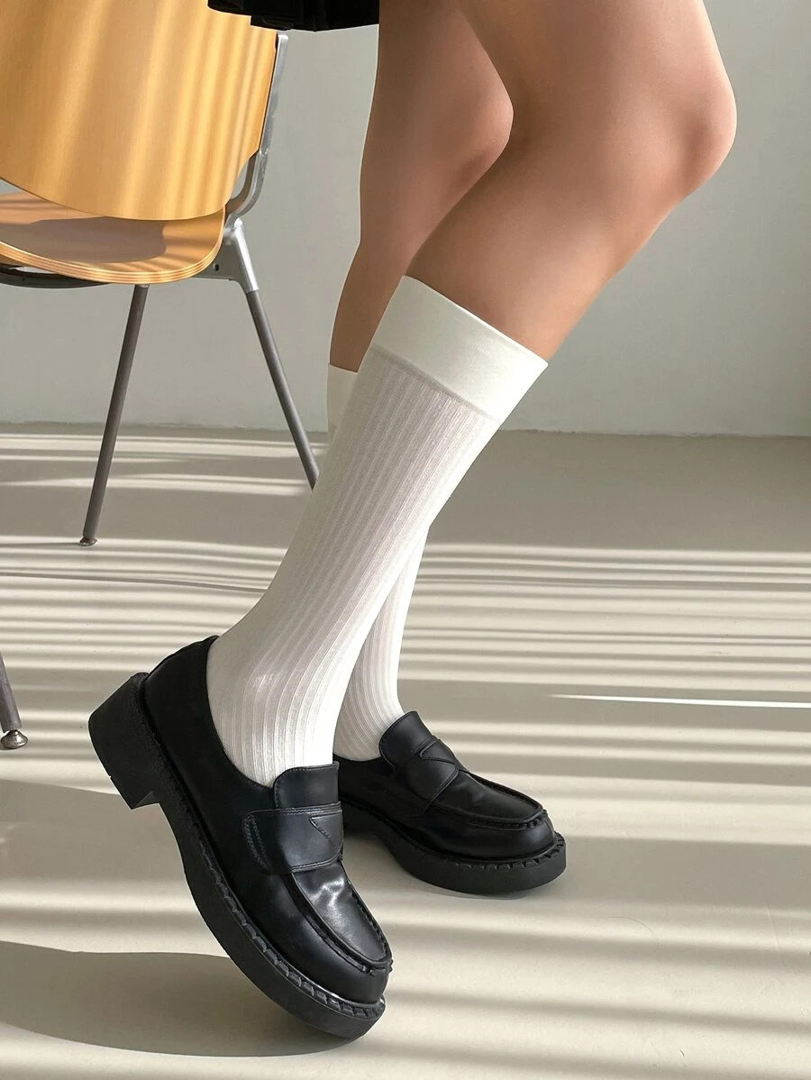 DAZY 1 đôi tất đồng màu - Màu be - Xem 1