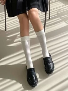 DAZY 1 đôi tất đồng màu - Màu be - Xem 2