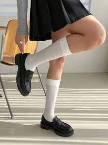 DAZY 1 đôi tất đồng màu - Màu be - Xem 4