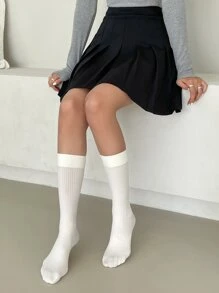 DAZY 1 đôi tất đồng màu - Màu be - Xem 5